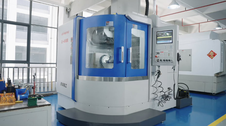 Blue CNC machining center